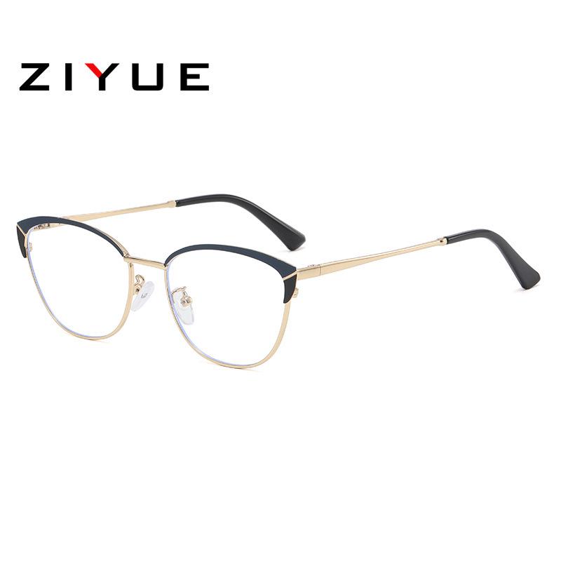 Trendy Cat-Eye Glasses for Women with Anti-Blue Light and Anti-Radiation Prescription Lenses