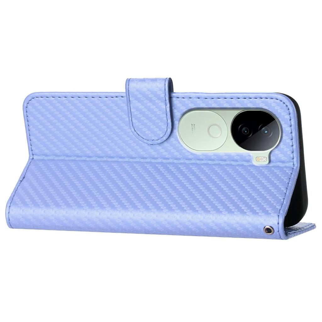 YX0070 For Vivo V40e 5G/iQOO Z9s 5G Wallet Case Carbon Fiber Texture Leather Cell Accessories Phone Cover
