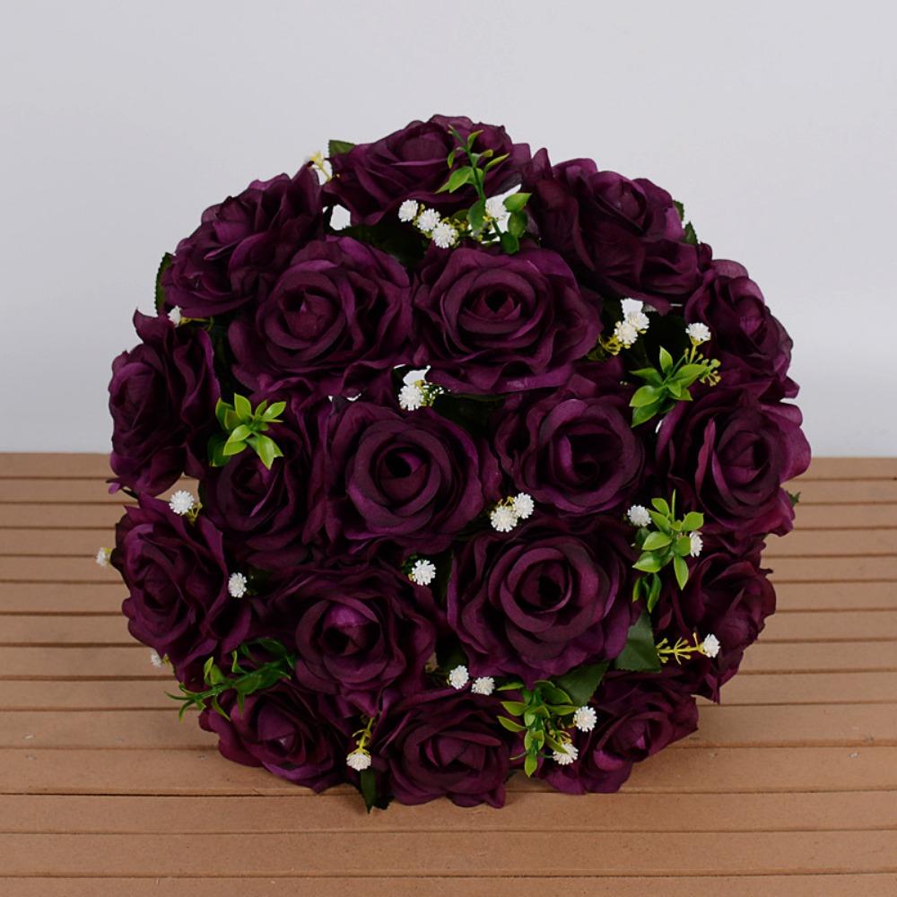 18 Heads Real Happy Flower Mini 10 Colors Valentine's Day Flowers Photography Photo Gift Rose Flowers Decorative Home Decorative