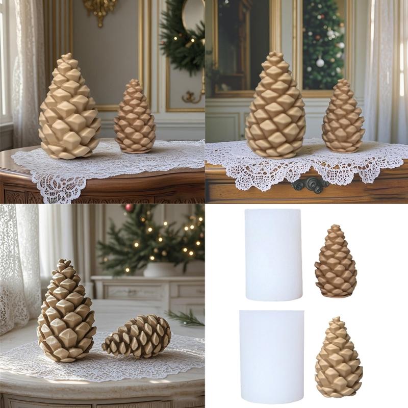 Food Grade Silicone Christmas Pinecone Mould for Craft and Home Decorations