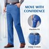 Klassische gerade schmale Stretch-Jeans für ältere Männer