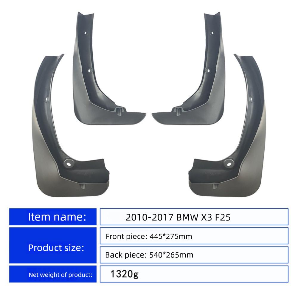 For BMW X3 F25 2010- 2017 2011 2012 2013 2014 2015 2016 Car Mudflap 4x Mudguards Fender Styling New Upgrade Mud Guard Flap Splash Protection