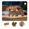 Christmas Wooden Handicrafts Creative North American Forest Animal Living Room Decoration Elk Brown Bear Ornaments