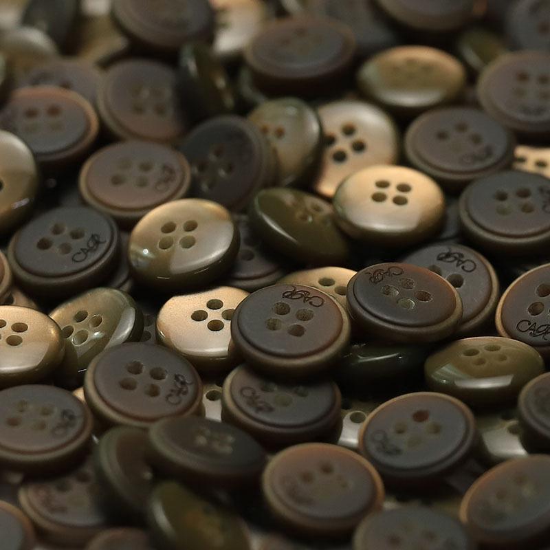 

5 шт. перламутровые пуговицы из имитации ракушки, маленькие пуговицы на четыре отверстия с буквами, пуговицы для воротника рубашки с длинным рукавом, пуговицы для вязаного кардигана 3 #[w2381 #four-eye CA coffee color] 11mm