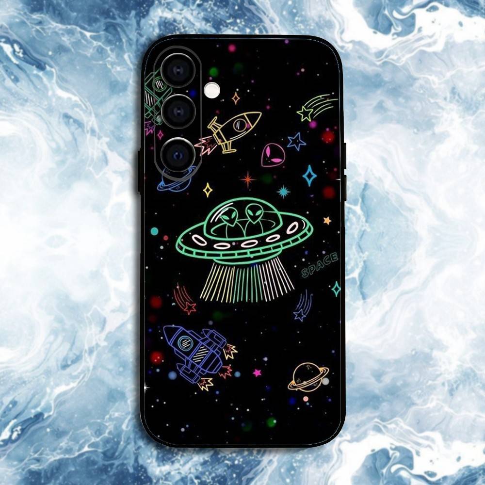 UFO Alien Thing Phone Case For Samsung Galaxy A73,A72,A71,A70,A53,A52,A51,Others Soft Black Shell