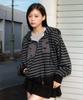 Rosefrantz Patch Stripe Hood Zip-Up [Black]