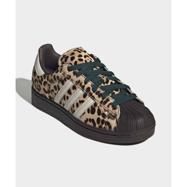 adidas Superstar 2 Leopard Dark Brown Ivory Women Sneakers Gold-Metallic KI4203