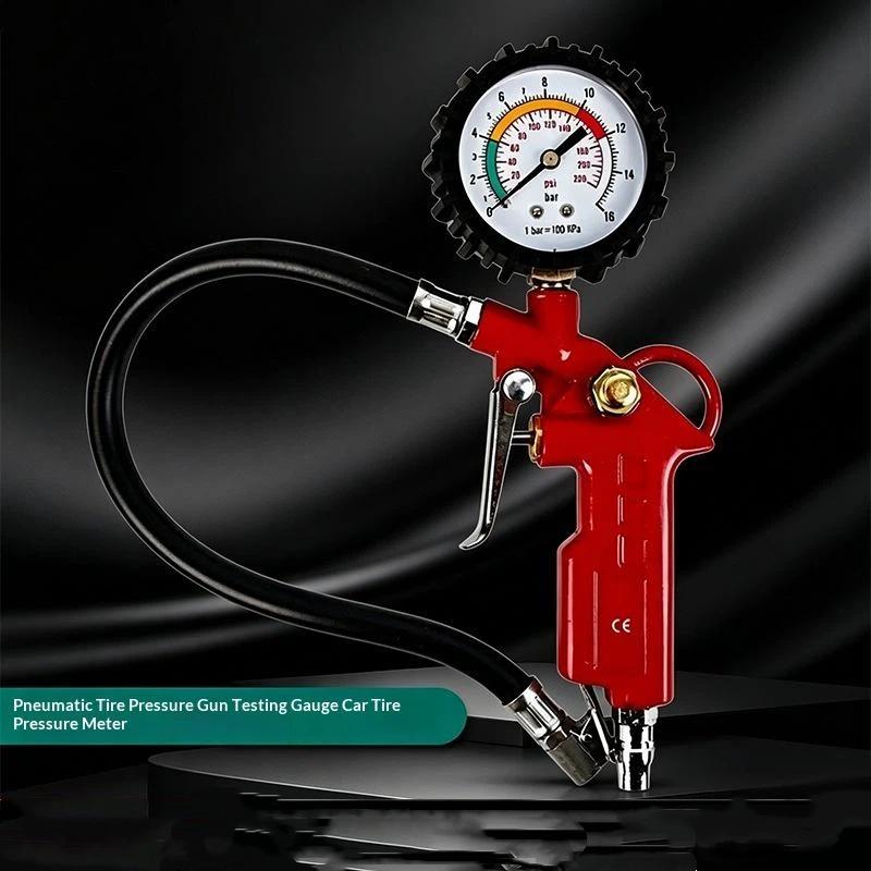 Interface Tire Pressure Gauge For Car Motorcycle Suv Inflator Pumps Tire Repair Tools Pressure Gun Type For Air Compressor