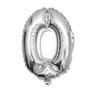 Silver Foil Balloon Number 0 Large 106Cm For Birthday First Birthday Helium Air