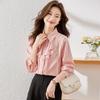Women's French Ruffled Collar Long-Sleeve Blouse