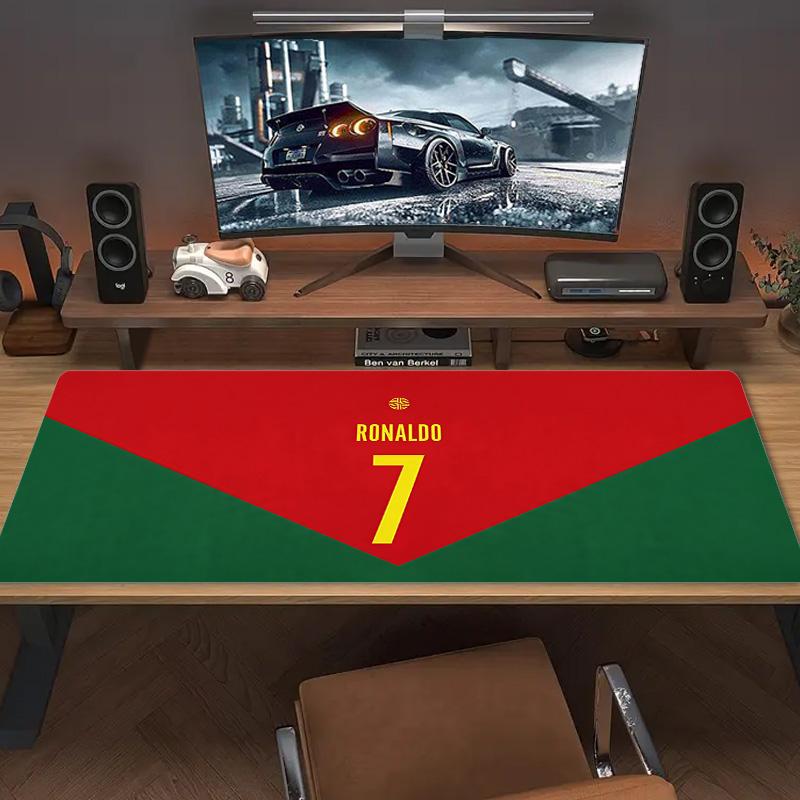 C.Ronaldo Farbe Mauspads Großes Gaming Tischkissen Rutschfest Laptop Tablet Großes Mauspads XXL Matte Mini PC Spielmatte Mit Verriegeltem Rand