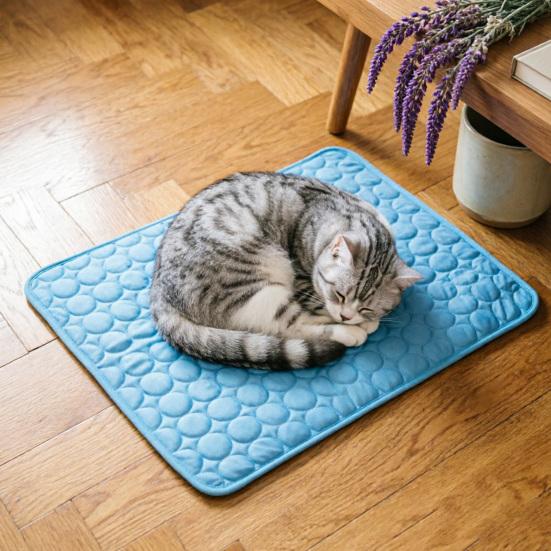 Pet Ice Silk Cooling Mat, Summer Self Cool Pad for Dogs Cats, Washable Pet Sleeping Pad for Crate, Bed, Indoor Outdoor Floor