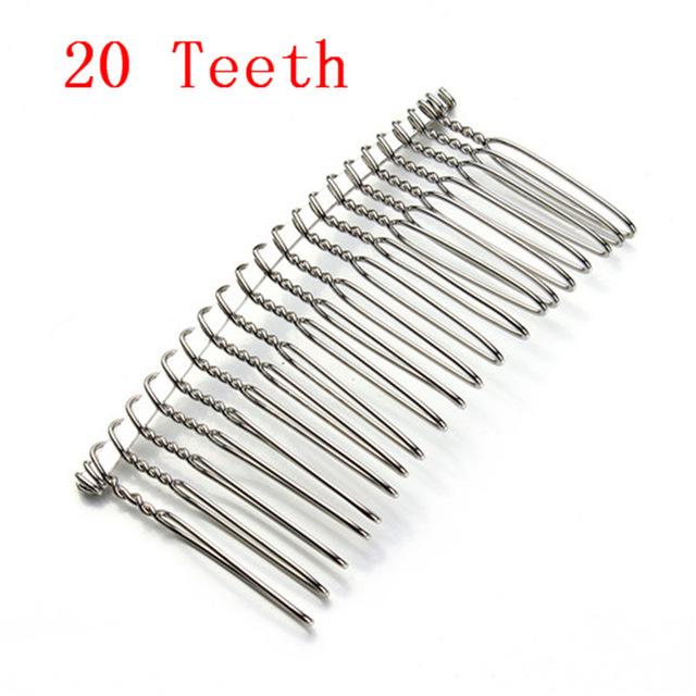 6pcs/lot 10 15 20 30 Teeth Black/Rhodium Hairpin Combs Wedding Hair Accessories Bridal Hair Combs DIY Jewelry Findings