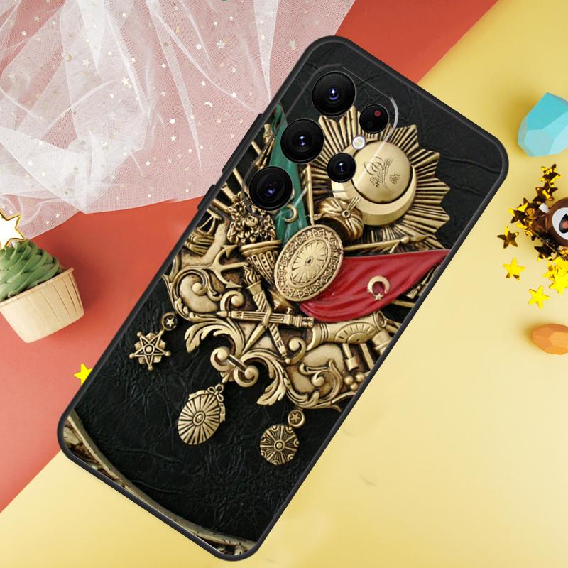 Ottoman Empire Coat Of Arms Phone Case For Samsung Galaxy S25 S26 Ultra S21 S20 S22 S23 Ultra S10 Plus S24 FE Cover Coque