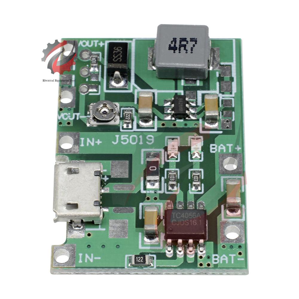 3.7V to 9V 5V 2A Charge Discharge Integrated Step Up Module Adjustable 18650 Lithium Battery Charge Discharge Integrated Module