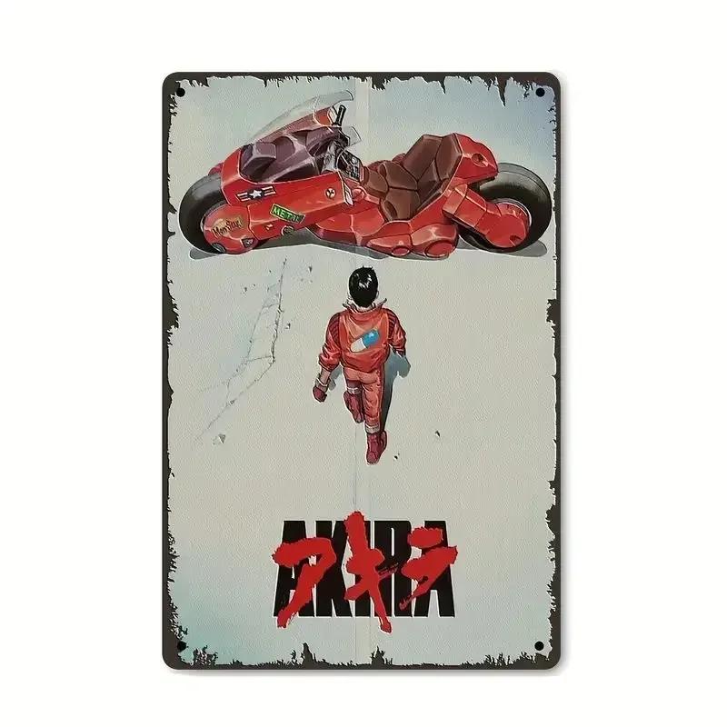 Vintage Metal Tin Poster Japanese Anime Classic Character Akira Metal Tin Signs Posters Plate Wall Decor for Bars Cafe Clubs