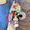 Silicone Rubber Chinese Style Keychain Bag Hanging Car Key Ring Cartoon Dolls Pendant  Gifts
