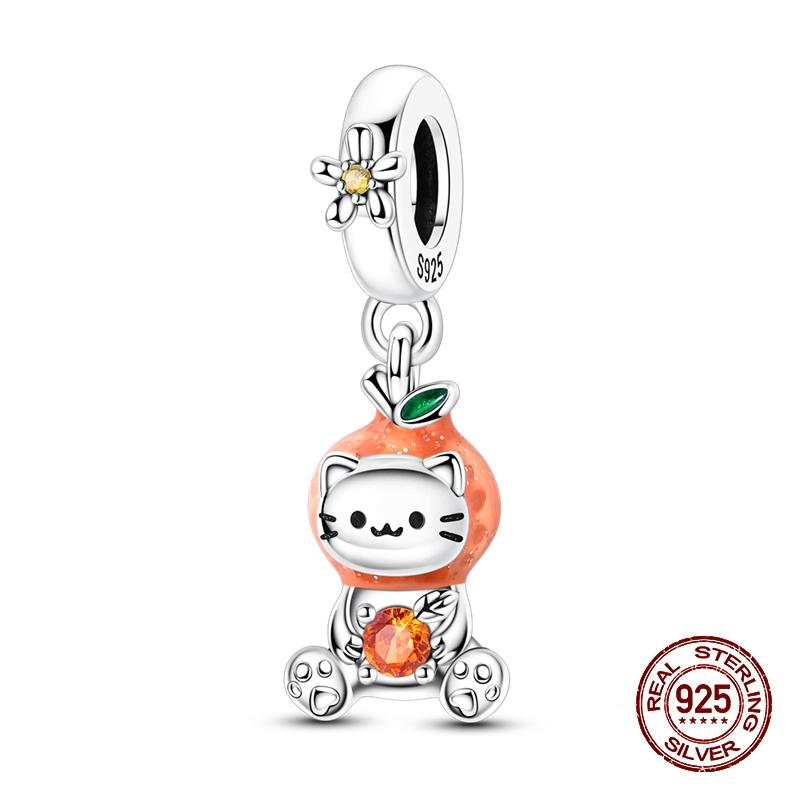 Autumn Charms Copper Brown Squirrel Pumpkin Bees Charms Beads Fit 3Mmoriginal Bracelets Diy Jewelry Warm Gifts