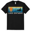 Retro Lake Ontario T Shirt Vintage Great Lakes Sunset Graphic Tee