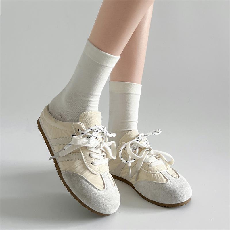 Retro yellow inner height increase German training bag head half slippers women's summer wear 2025 new non-slip soft bottom cool slippers