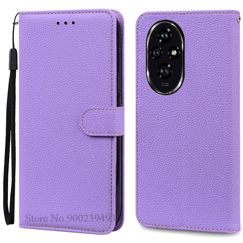 For Honor 200 Case Honor 200 Pro Case Silicone Pu Leather Wallet Case For Honor 200 5G Phone Case For Honor 200 Pro Cover Fundas