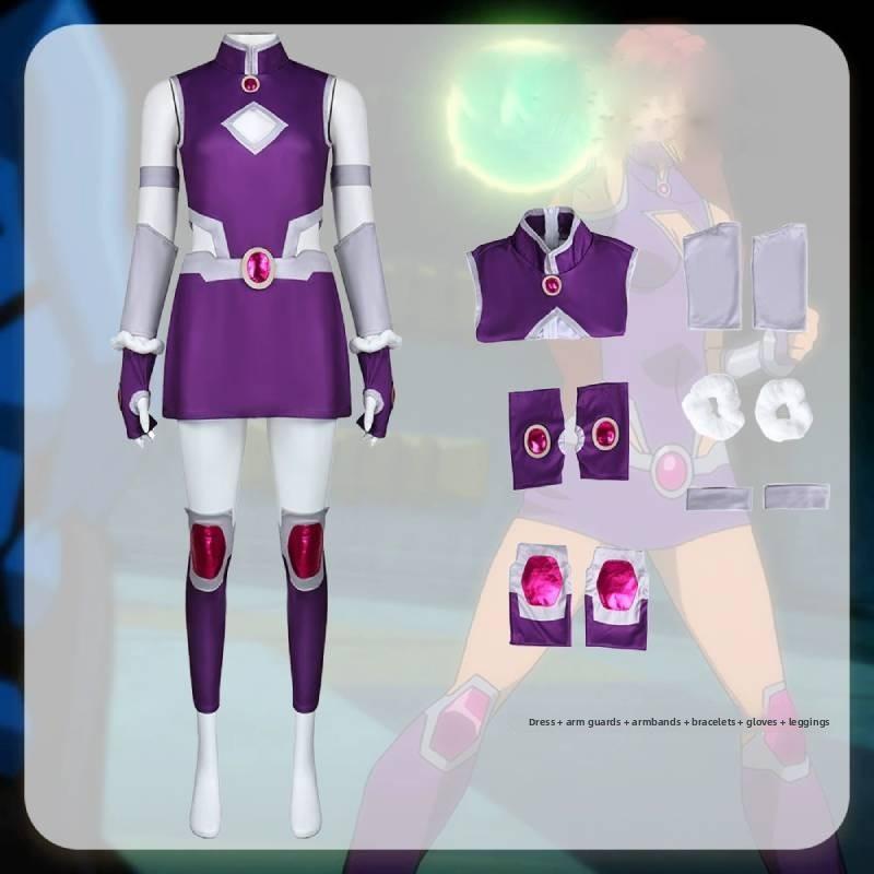 Teen Titans Cosplay Costume With Polyester Material For Anime And Game Role Play