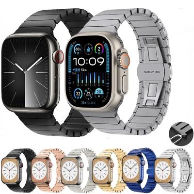 Metall-Gliederarmband für Apple Watch Band 45mm 49mm 44mm 41mm 42mm 46mm Edelstahl-Armband iWatch Ultra 11 10 9 8 7 6 SE Armband