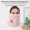 Solid Winter Warm Collor Ring Scarf Thickened Plush Windproof Neck Gaiter Cold-Proof Outdoor Skiing Running Men Women Muffler
