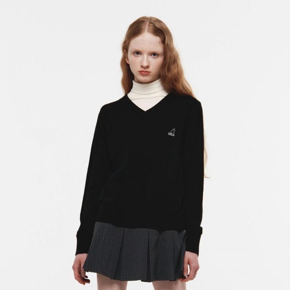 Kangol Women S V Neck pulloVer Black 1911 SS