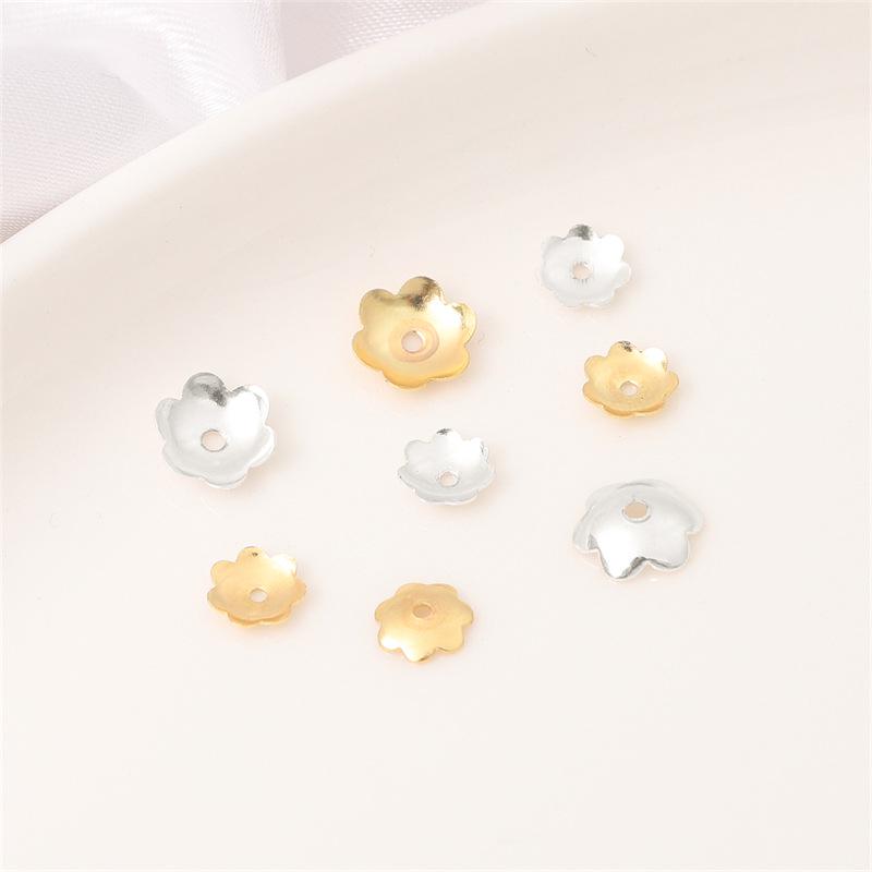 14K Gold-Filled Copper-Plated Flower Bead Cap Spacer for Jewelry Making
