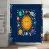 Galaxy Shower Curtain Space Universe Starry Sky Pattern Bathroom Decor Home Fabric