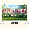 2D 2D Flachdruck Frühlingsgarten Kulisse für Kinderfotografie und Mottopartys