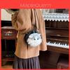 Borsa Piccola a Tracolla Peluche Gatto con Chiusura a Zip per Uso Quotidiano Casual