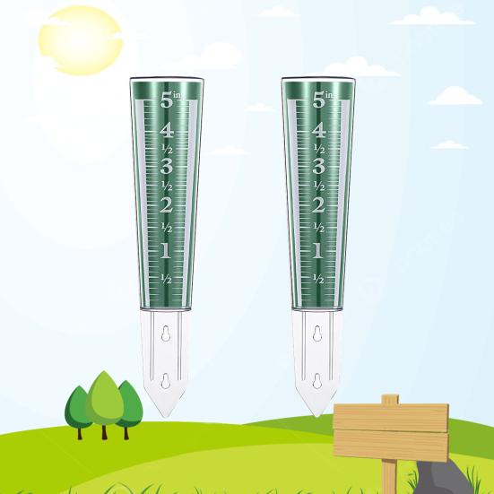 5-Inch Capacity Rain Gauge Easy to Read Rain Gauge Precipitation Monitor with Magnifying Scale And Numbers for Garden Yard Field Lawn