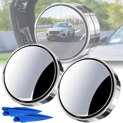 Suction Cup Car Convex Blind Spot Mirror (1 Set / 2 Pcs), 2024 New Blind Spot Mirror For Car, Car Blind Spot Mirror, 360°Rotating And Swinging