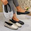 Flat Square-toe Retro Flat Large-size Single Shoes