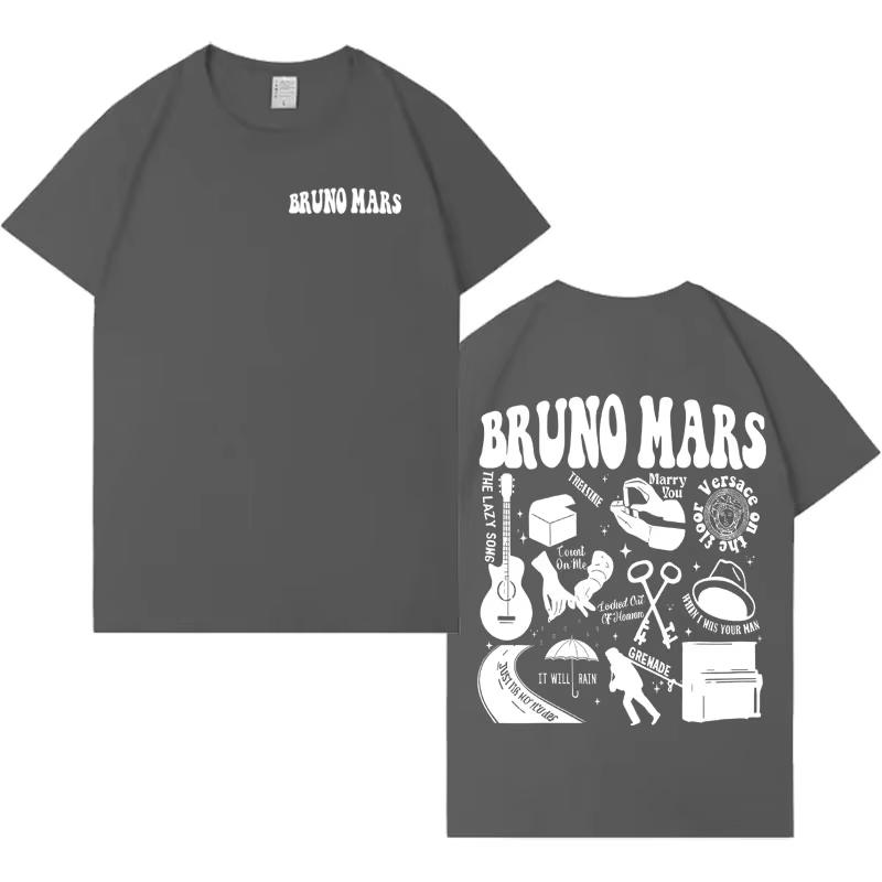 Singer Bruno Mars Tshirt Hip Hop Hipster 2026 Spring Summer New Men Women Aesthetic Casual Tshirt Fashion Gothic Short Sleeve