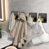 Appendi Asciugamani Vestiti da Bagno Set Metallico Nero 3 Pezzi