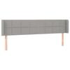 VidaXL LED Headboard Bedroom Furniture Double Bed Accessory Head of Bed Frame Interior Light Grey 3123250