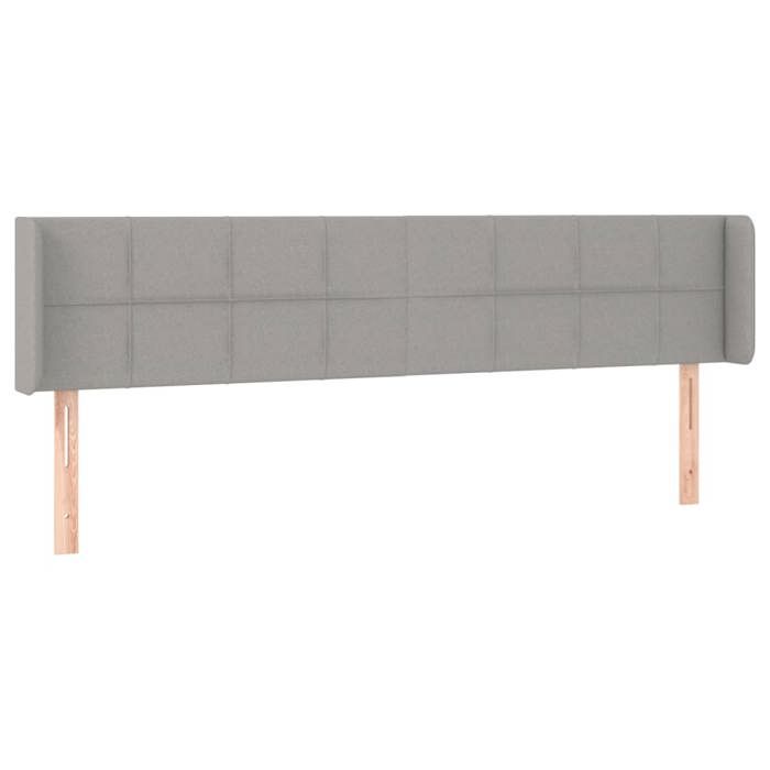 VidaXL LED Headboard Bedroom Furniture Double Bed Accessory Head of Bed Frame Interior Light Grey 3123250