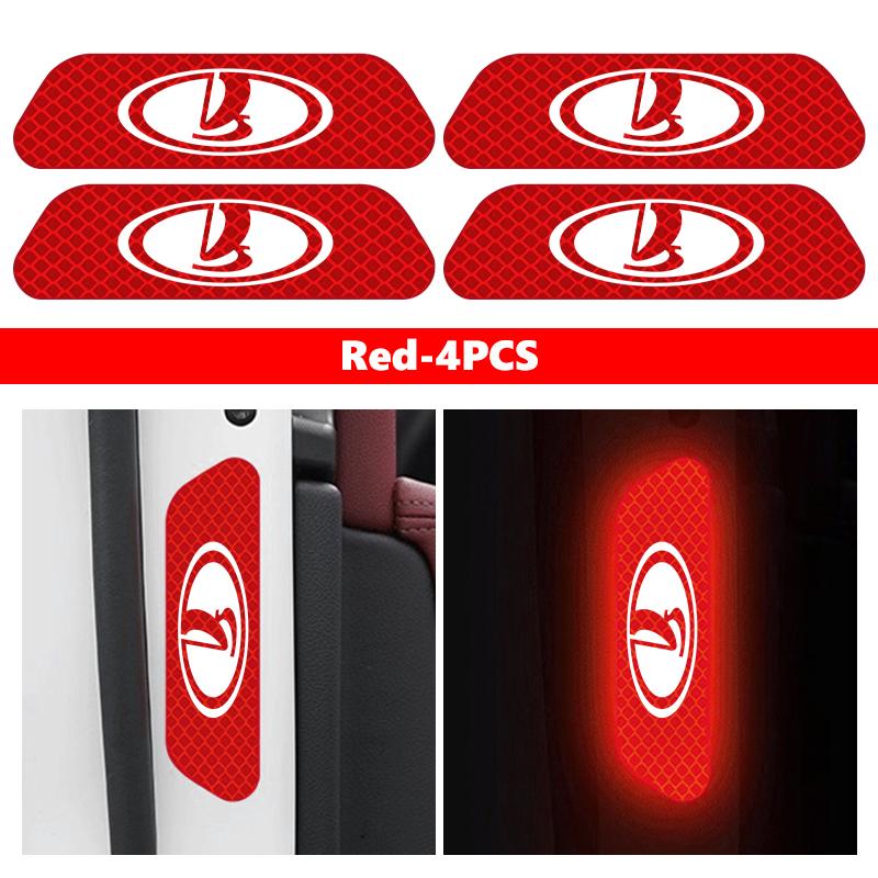Car Door Reflective Stickers Anti Collision Warning Auto Safety Decals For Lada Largus Priora Vesta Niva Samara Kalina Xray WW17
