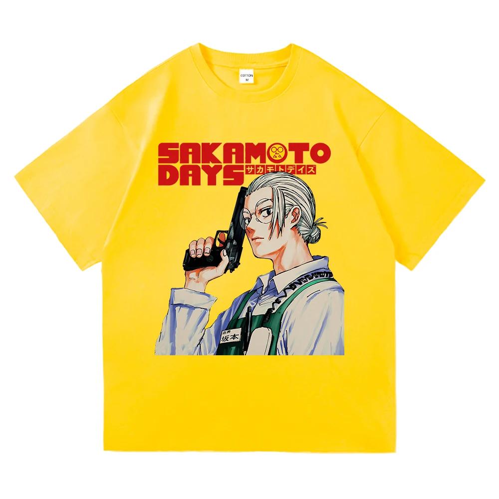 Summer 100% Cotton Comfortable Men's T-shirt Japanese Anime Pattern T-shirt Outdoor Leisure Loose Street T-shirt