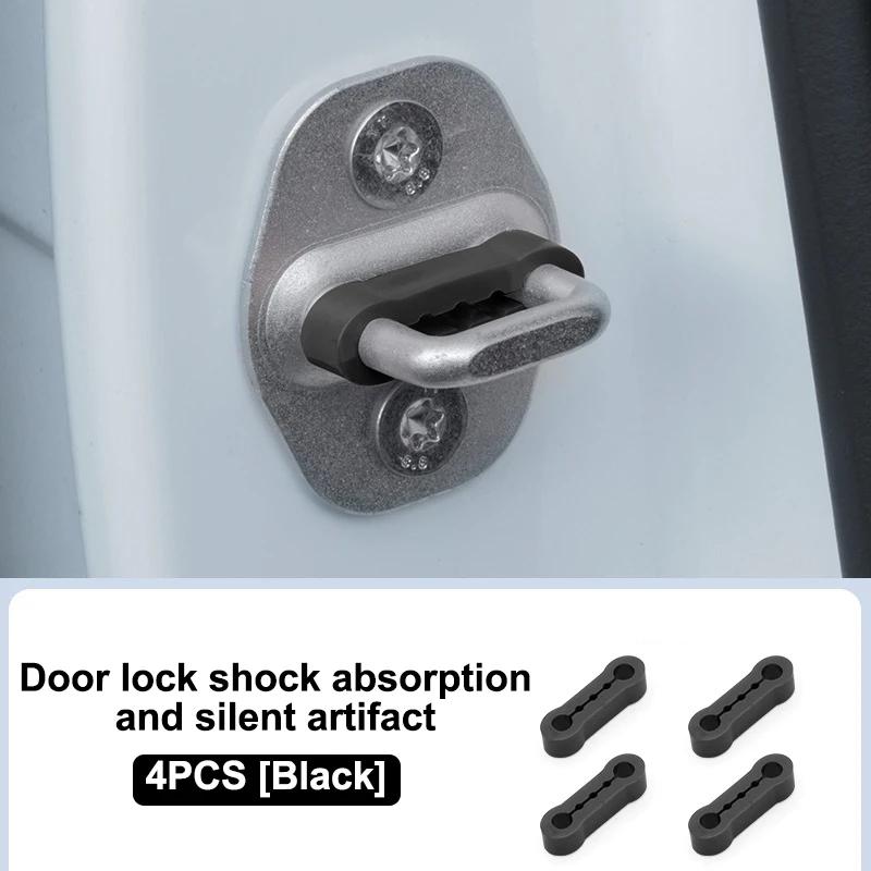 4PCS Universal Car Door Shock Absorber Soundproof Deadener Anti-Vibration Buffer Pad Cushion Vehicle Door Shock Absorber Buckle
