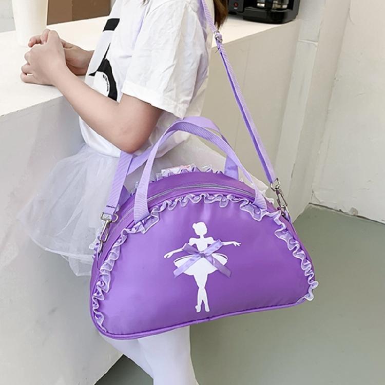 Girl Ruffle Lace Ballet Dance Bag Cute Handbag Crossbody Shoulder Bag Backpack