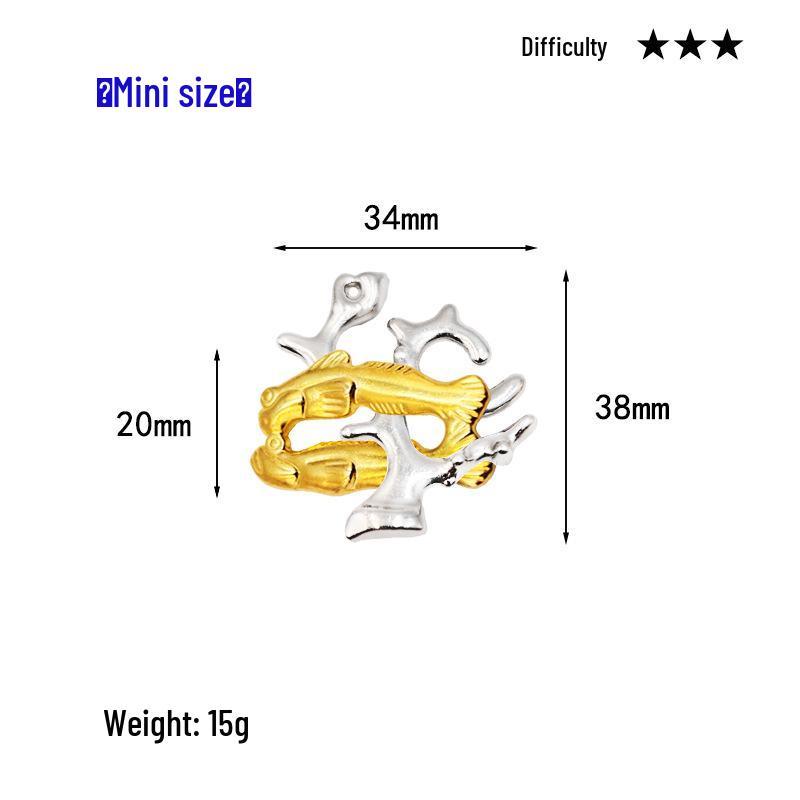 Intelligence Puzzle Zinc Alloy Disentanglement Rings - Unlock Nine Linked Rings Kongming Luban Lock Educational Toy