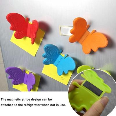 2Pcs Insulated Gloves Butterfly Shape Magnetic Pot Holder Covers Heat Resistant Silicone Hand Clip for Kitchen