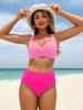 Europäischer & Amerikanischer Stil 2026 High-Waist Bikini - Sexy Zweiteiliger Badeanzug für Damen