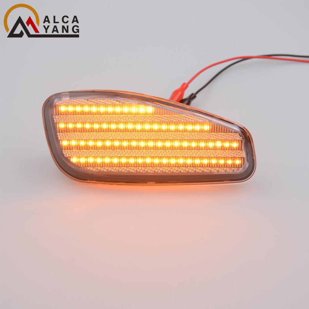 2 stuks Amber LED Lampen Voorzijde Zijmarkeringslicht Kit voor 2015-2021 Jeep Renegade, Vervangt OEM Amber Zijmarkeringslampen 12V