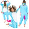 Men's Pajamas Pegasus Kigurumi Onesie Carnival Warm Disguise Costume M Onesie Costume Blue/pink Pegasus - S
