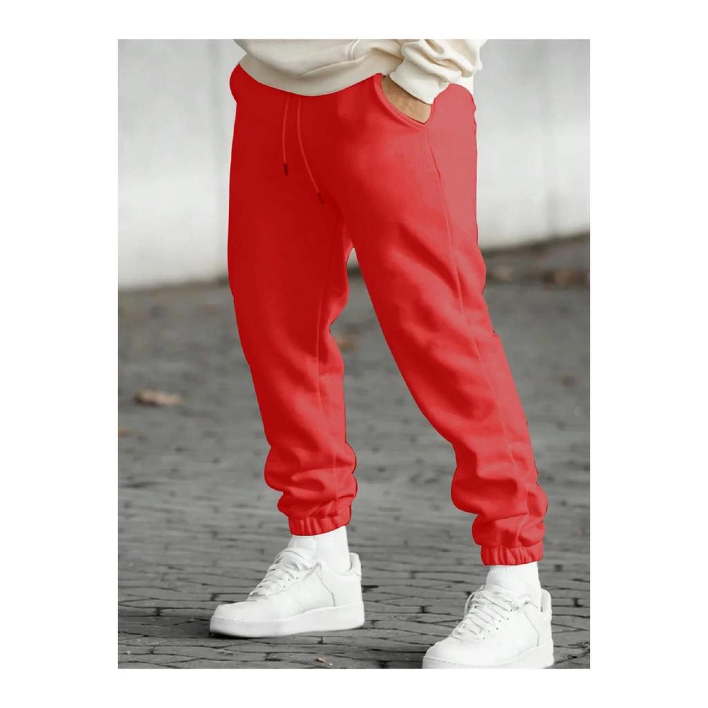 Men's Black Oversize Sweatpants With Elastic Legs